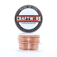 Solid Bare Copper Wire Round,Bright,Half Hard,5 OZ 12 Gauge,18 Feet Choose 1