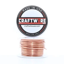 Solid Bare Copper Wire Round,Bright,Half Hard,5 OZ 12 Gauge,18 Feet (Choose 1