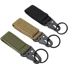 Tactical Keychain Clips Heavy Duty Military Grade Key Holder Straps Ring Buckle