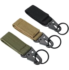 Tactical Keychain Clips Heavy Duty Military Grade Key Holder Straps Ring Buckle