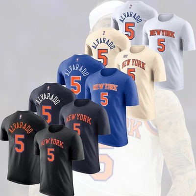 HOT NEWS - Jose Alvarado #5 New York Kn!cks 2026 Player Name & Number Fan Look