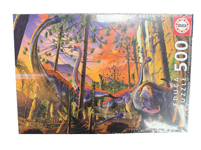 Educa Curious Puzzle 500 Pieces Vincent Hie Dinosaurs Jigsaw 48x34cm (19001)