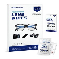 120 Count Lens Wipes for Eyeglasses, Eye Glasses Cleaner Wipes for Screens