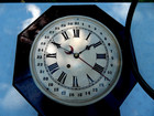 1871 NEW HAVEN OCTAGONAL DROP REGULATOR CALENDAR WALL CLOCK - RUNS! — photo 10