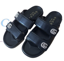 Gucci Sandalen Leder  Schwarz Größe 38 ++WI...