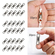 10Pcs Fishing Swivels Copper Rolling Barrel Swivels Heavy Duty Small Fishing