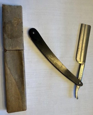 Vintage Solingen Straight Razor   Blue Seal   Manganese Steel   11/16   Germany