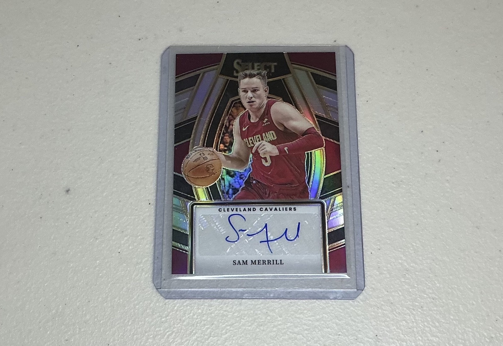 2023-24 Panini Select - Signature Selections Sam Merrill #SSS-SCC White Cracked