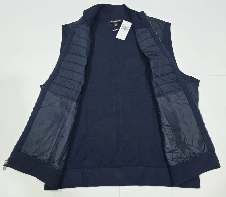 New with tags Mens Michael Kors Navy Blue Insulated Quilted Vest Jacket XXL - Image 4 of 4