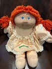 Vintage cabbage, patch kid orange hair/blue eyes/dark skin 1982 doll.