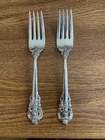 Set of 2 Wallace Grande Baroque Sterling Silver 6-1/2" Salad Fork No Monogram