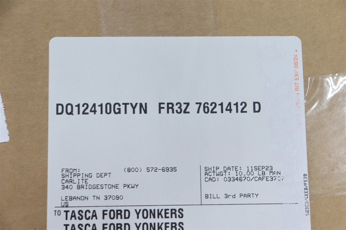 NEW OEM Ford Rear Right Quarter Window Glass FR3Z-7621412-D