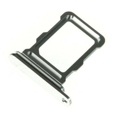 iPhone 16 Pro (Max) Sim Karten Fach Halter Schlitten Adapter, Titan weiß silber