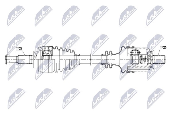 NTY Antriebswelle NPW-RE-208 FüR Renault Kangoo FW0 2 KW0 BE BOP KW0D 16V FW03-image