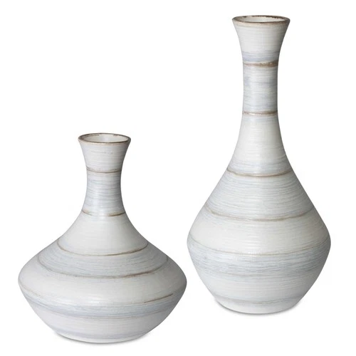 Uttermost - Potter - 20.6 Inch Fluted Striped Vase (Set of 2) - Picture 1 of 2