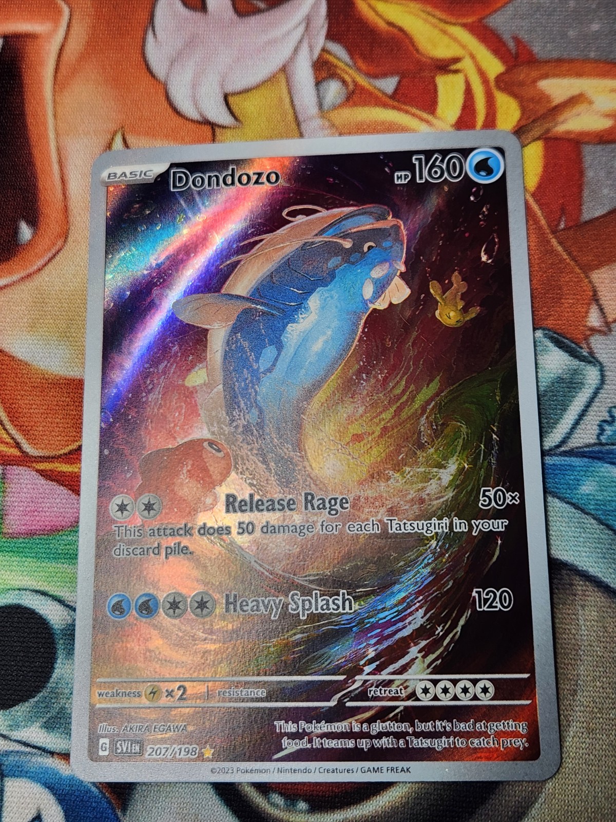 Pokémon TCG Dondozo Card 207/198 Scarl & Violet Base Set Illustration Holo LP