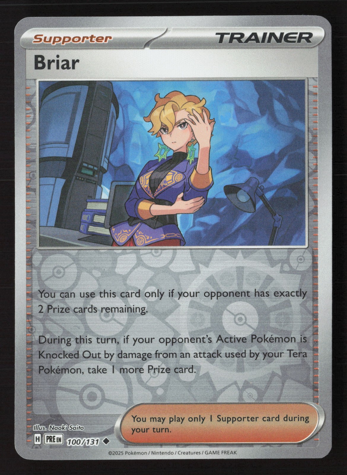 Briar Uncommon SV: Prismatic Evolutions 100/131 NM Pokemon Card Reverse Holo