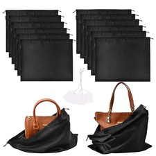 12 Pack Large Silk Cloth Dust Bags Drawstring Travel Storage Pouch Handbag
