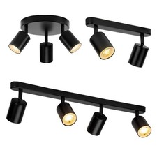 Ceiling Light Fitting Spotlight 3 Way Round Plate Bathroom Kitchen Spot Lights