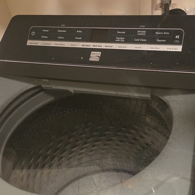 #ad #ad Kenmore Top Load Washer White 25 lb Door Window Extra Rinse Cycle Status $300.00
