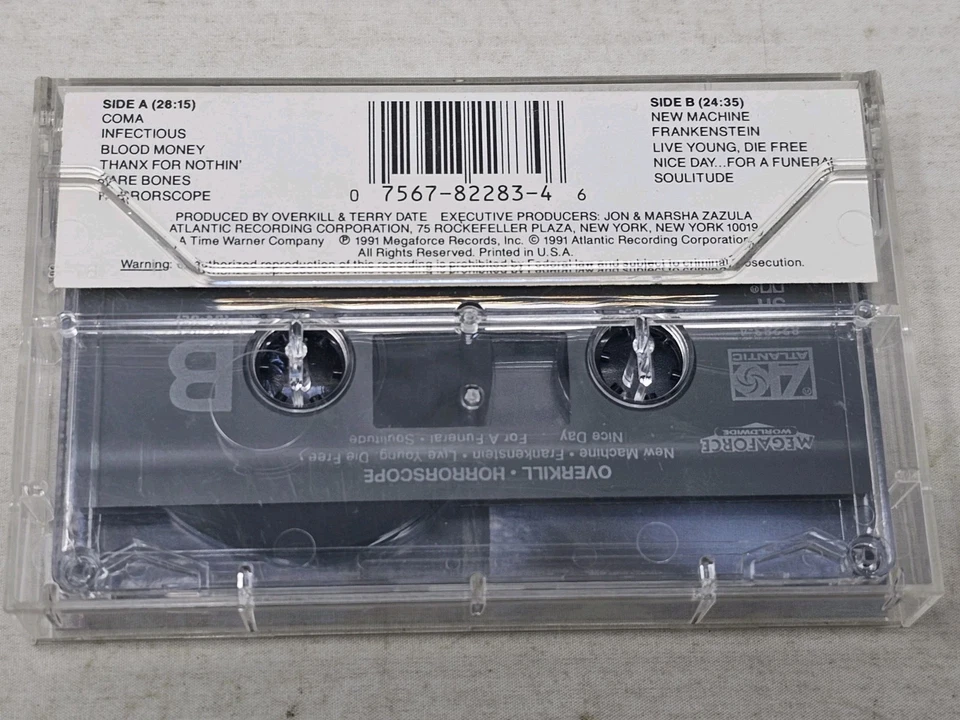 OVERKILL- Horrorscope Cassette Megaforce 1991 Promo - Image 2 of 4