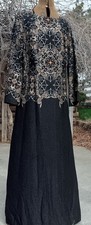 Vtg 70's Alfred Shaheen Master Printer Caftan Maxi Dress Size 16 Excellent