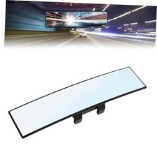 Panoramic Rear View Mirror, Clip-On Wide Angle Car Rearview Mirror 1 PC Black
