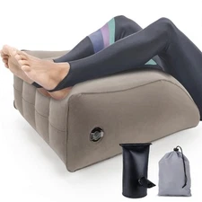 Wedge Pillow for Sleeping - Inflatable Leg Elevation Pillow for Swelling, Cir...