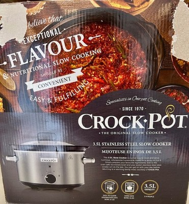 Crock-Pot CSC028X-CS... Schongarer Slow Cooker 3.5L 3-4 Per.. 2 Stufen Edelstahl
