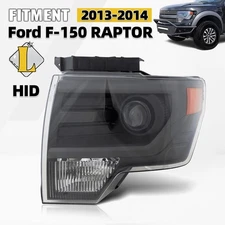 For 2013-2014 Ford F-150 SVT Raptor HID Headlight Gray Trim Left Driver Side