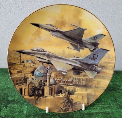 1991 RECO COLLECTABLE PLATE DESERT STORM FIRST STRIKE JETS THE EYE OF THE STORM