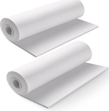 2-Pack White Eva Foam Sheets Roll, Premium Eva Craft Foam 6Mm Thick, 13.9" X 49"