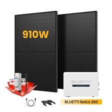 Balkonkraftwerk Bifaziale mit Speicher BLUETTI Balco 260 2,56kWh Plug & …