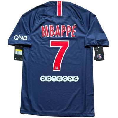 2018/19 PSG Home Jersey #7 Mbappe Small Nike Paris Saint Germain