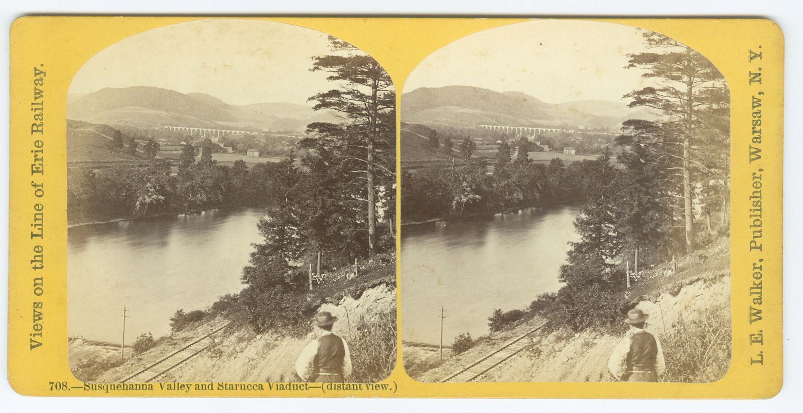 G5018~ PENNSYLVANIA – Susquehanna & Starucca Viaduct 1970s Stereoview –LE Walker