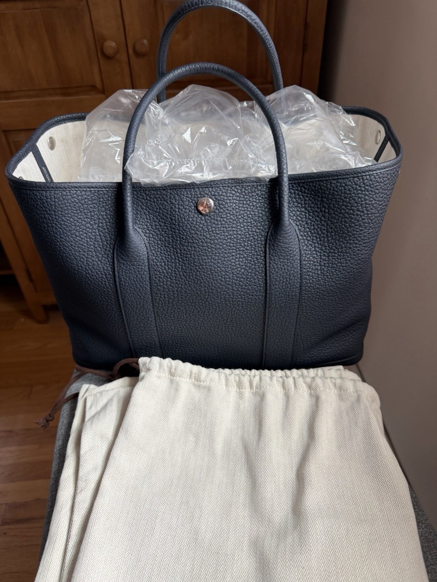 HERMÈS Garden Party Tote 36 Bag Color Bleu Indigo, Neganda