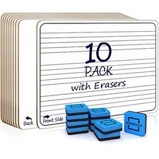 Scribbledo 10 Pack Dry Erase Music Staff Lap White Boards 9"X12" L Write Musical