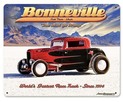Bonneville Vintage Sign 22x28 by Larry Grossman - LG601