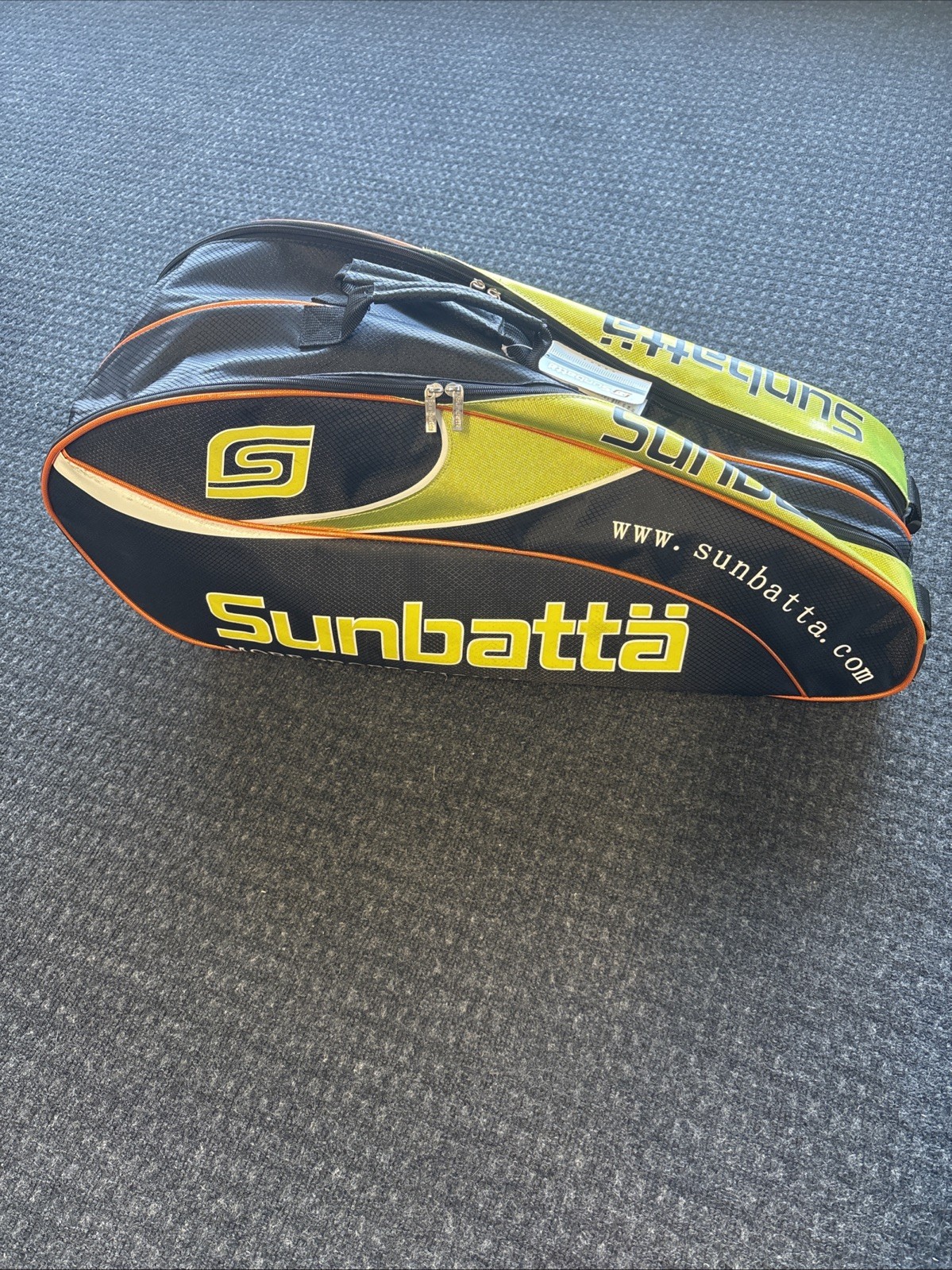 Tennis Racquet Bag (Holds 6) / Backpack Style Black/Yellow/O