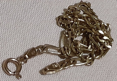 *** DÜNNES 9 kt Gelbgold ''Figarokettenarmband'' 7,50 cm lang in Geschenkbox***