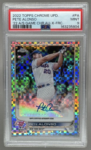 5804 Pete Alonso 2022 Topps Chrome Update #ASGA-PA X-Fractor Auto /125 PSA 9