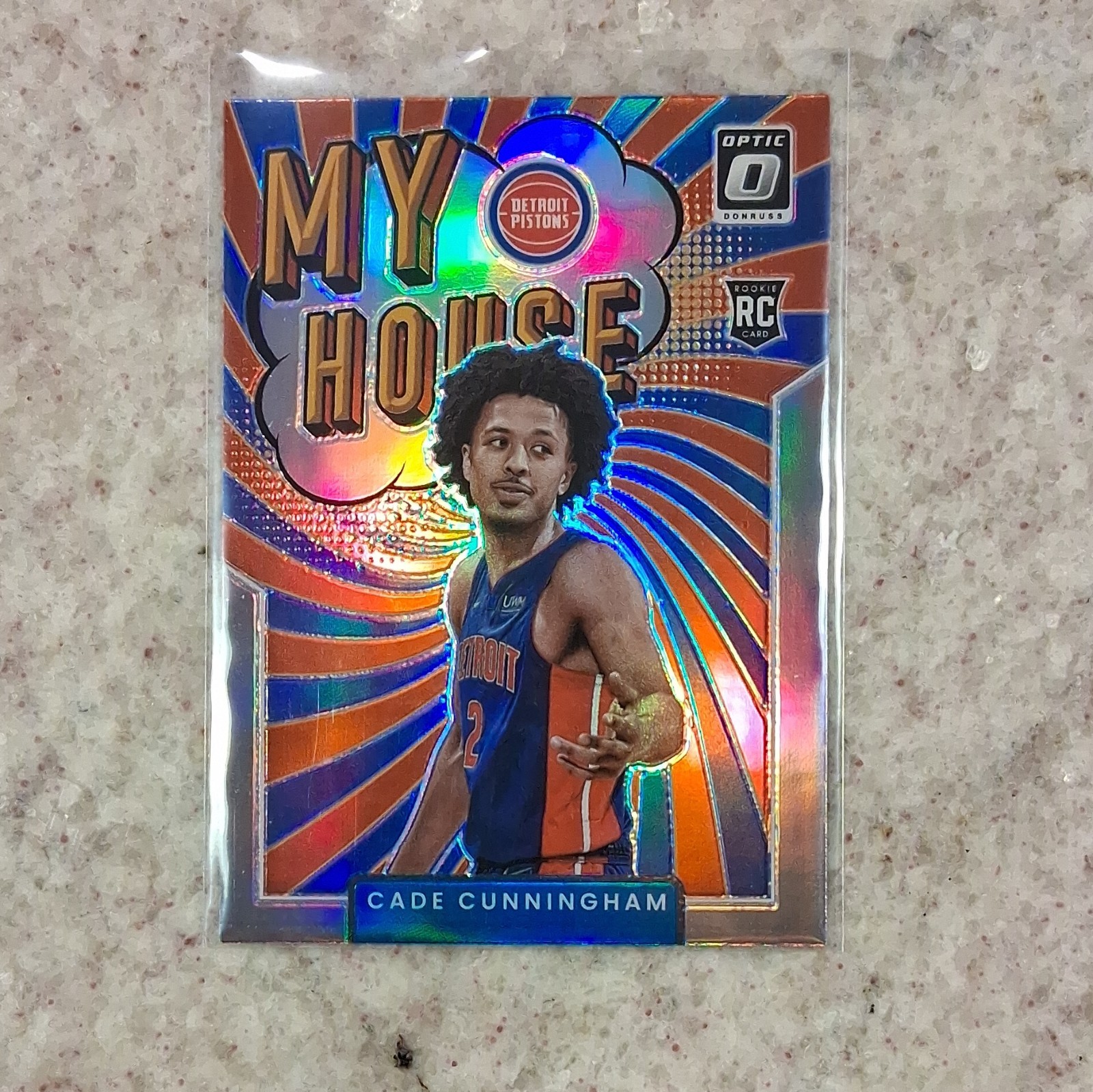PANINI 2021-22 DONRUSS OPTIC MY HOUSE CADE CUNNINGHAM HOLO PRIZM RC #16
