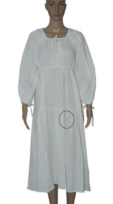 Eze Sur Mer Tie Knot Long Sleeve White Summer Casual Cotton Maxi Dress New S