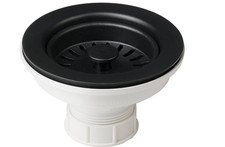 Kraus Kitchen Sink Strainer for 3.5-Inch Drain Openings in Black, PST1-BL