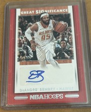 2019-20 Panini NBA Hoops-Great Significance Hawks Star* DeAndre' Bembry #GS-DAB