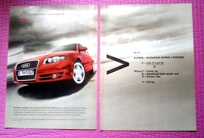 2005 Audi A4 2 Page Print Ad