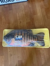 Giant Stuffed Plush Pillow Fish Blue Gill Fishing Decor 20  New