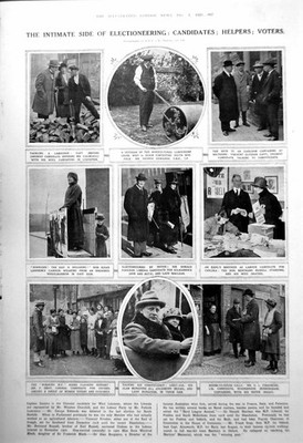 Alte Wahlkandidaten Helfer Wähler Herkunft Vogelflügelflug 1923 20.