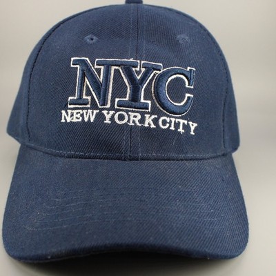 New York City Hat Cap Navy Blue Cotton Strapback Tourist Souvenir NYC 1664