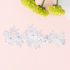  Western Wedding Bride Belt Lace Rhinestone Flower Bridal Foot Decor Floral